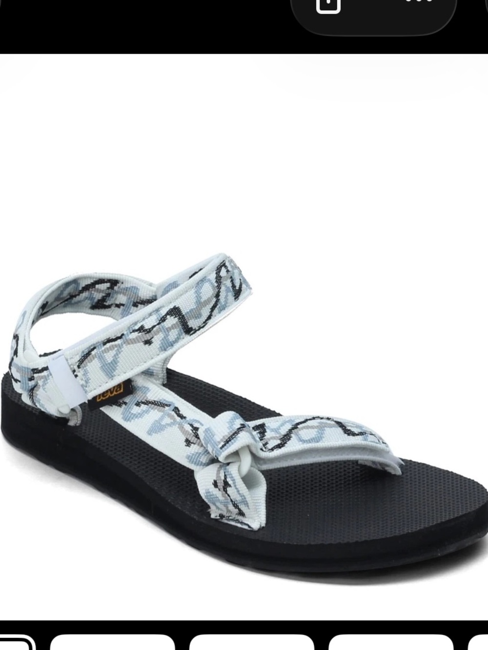 Teva Women’s Sandal White and Black Strap Sport Sandal